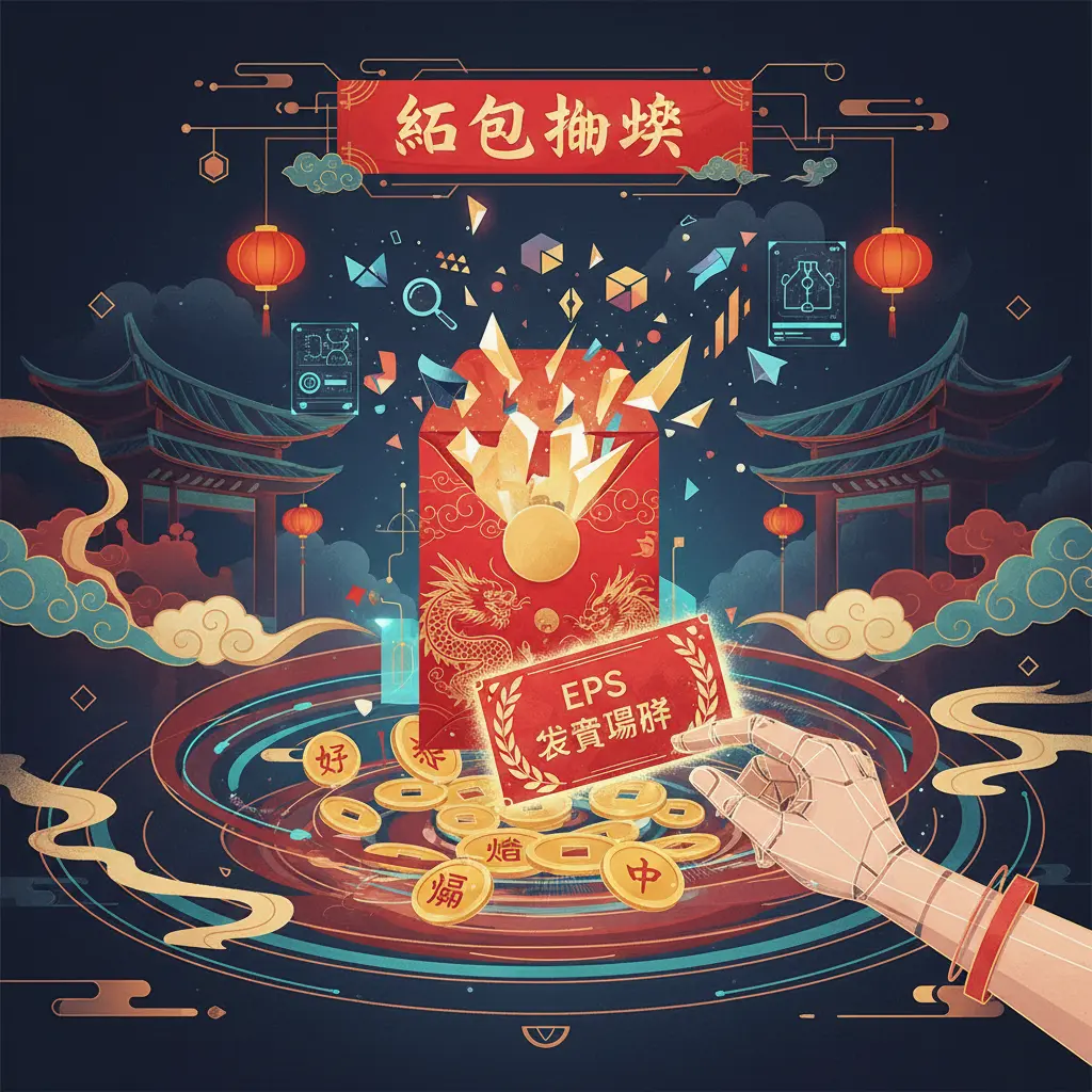 紅包抽獎 - EPS 矢量圖形